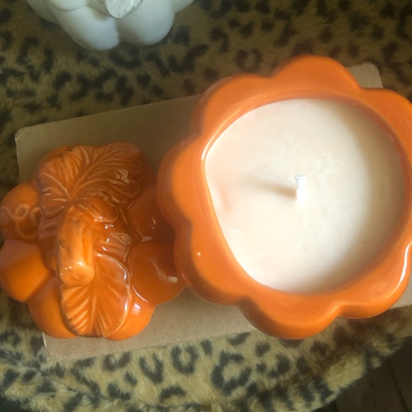 Handmade Ceramic Pumpkin Candle -pumpkin spice scent - Picture 4 of 6